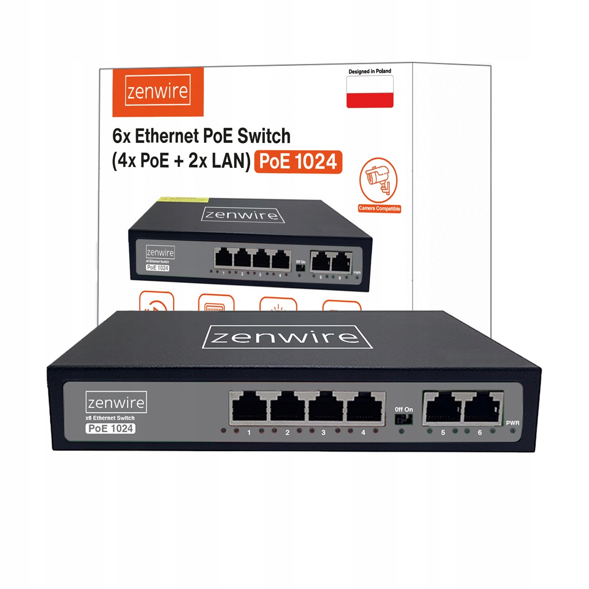 Switch Zasilacz Rozdzielacz POE LAN 8 Portów – Wydajne rozwiązanie dla Twojej sieci
