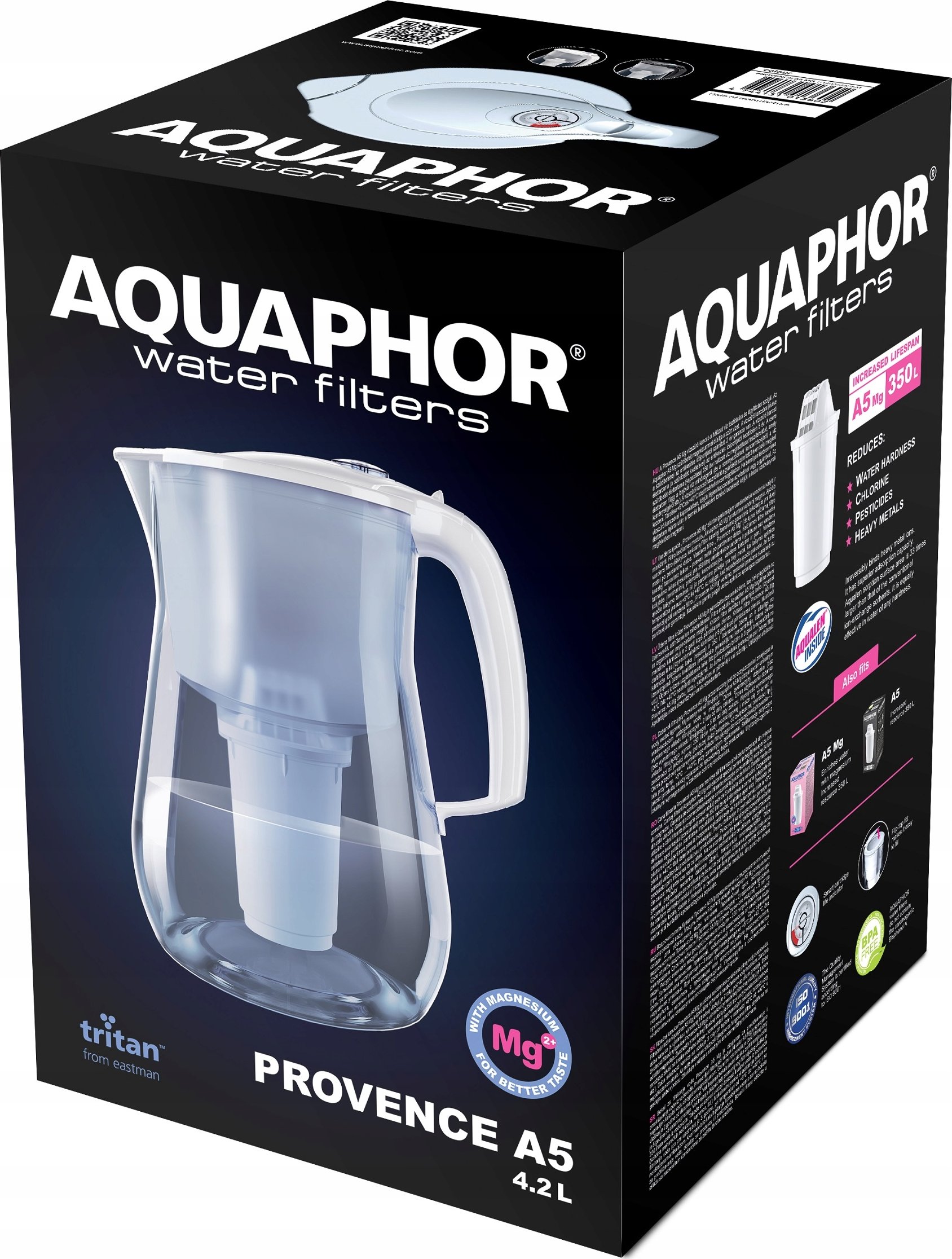 Wydajność wkładów filtrujących A5Mg2+