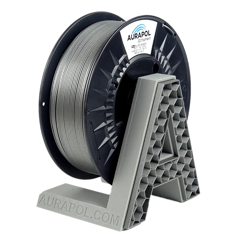 Filament AURAPOL PLA 1,75mm 1kg - Srebrny do Drukarek 3D