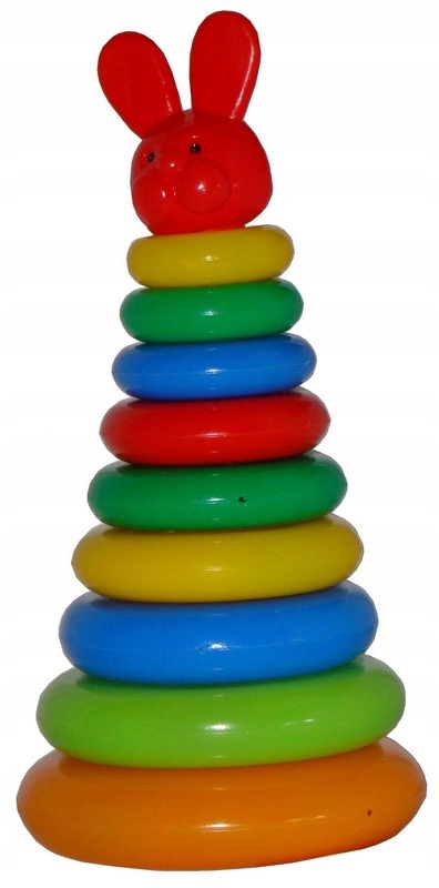 Zestaw 9 kolorowych plastikowych kółek