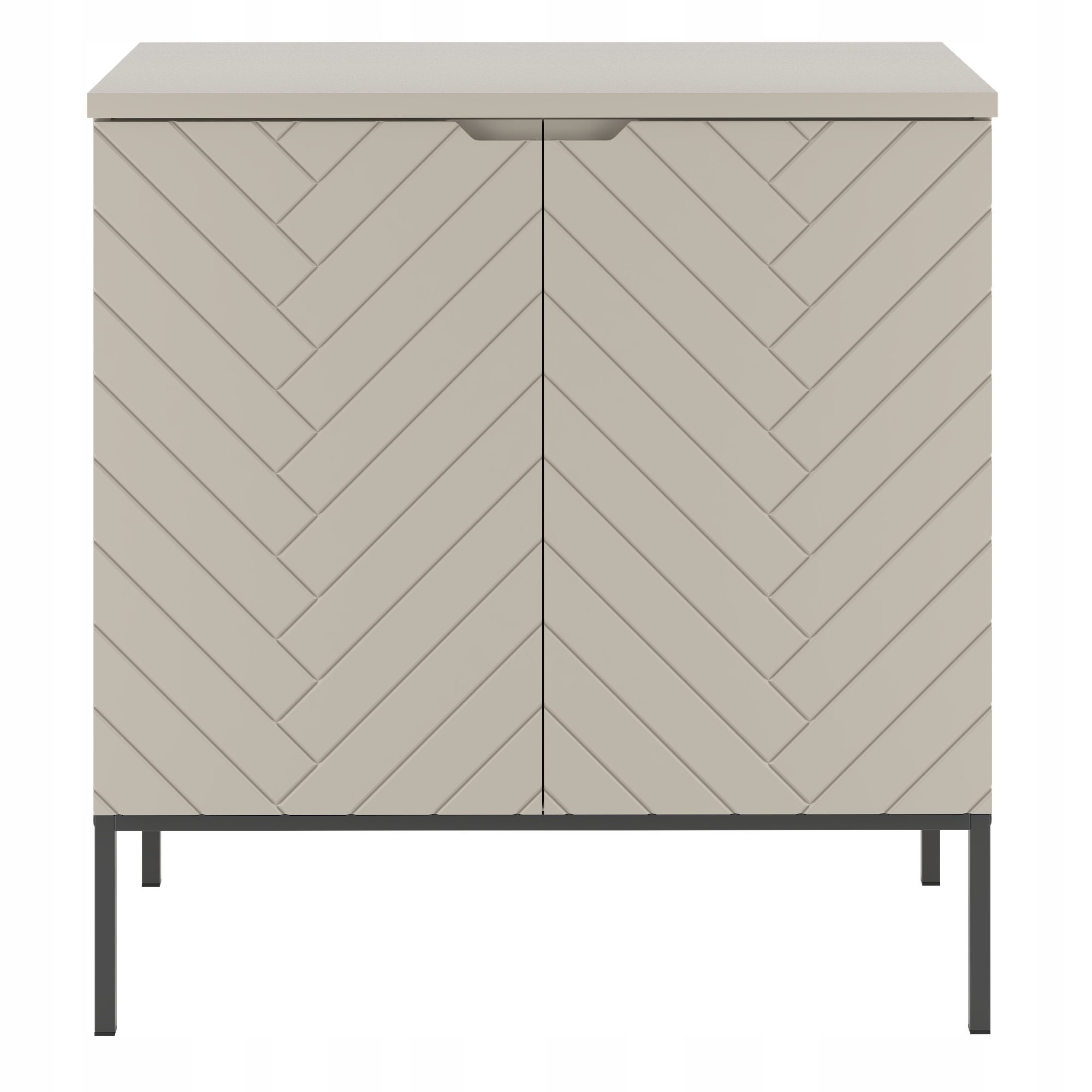 Solidny metalowy stelaż w czarnym kolorze