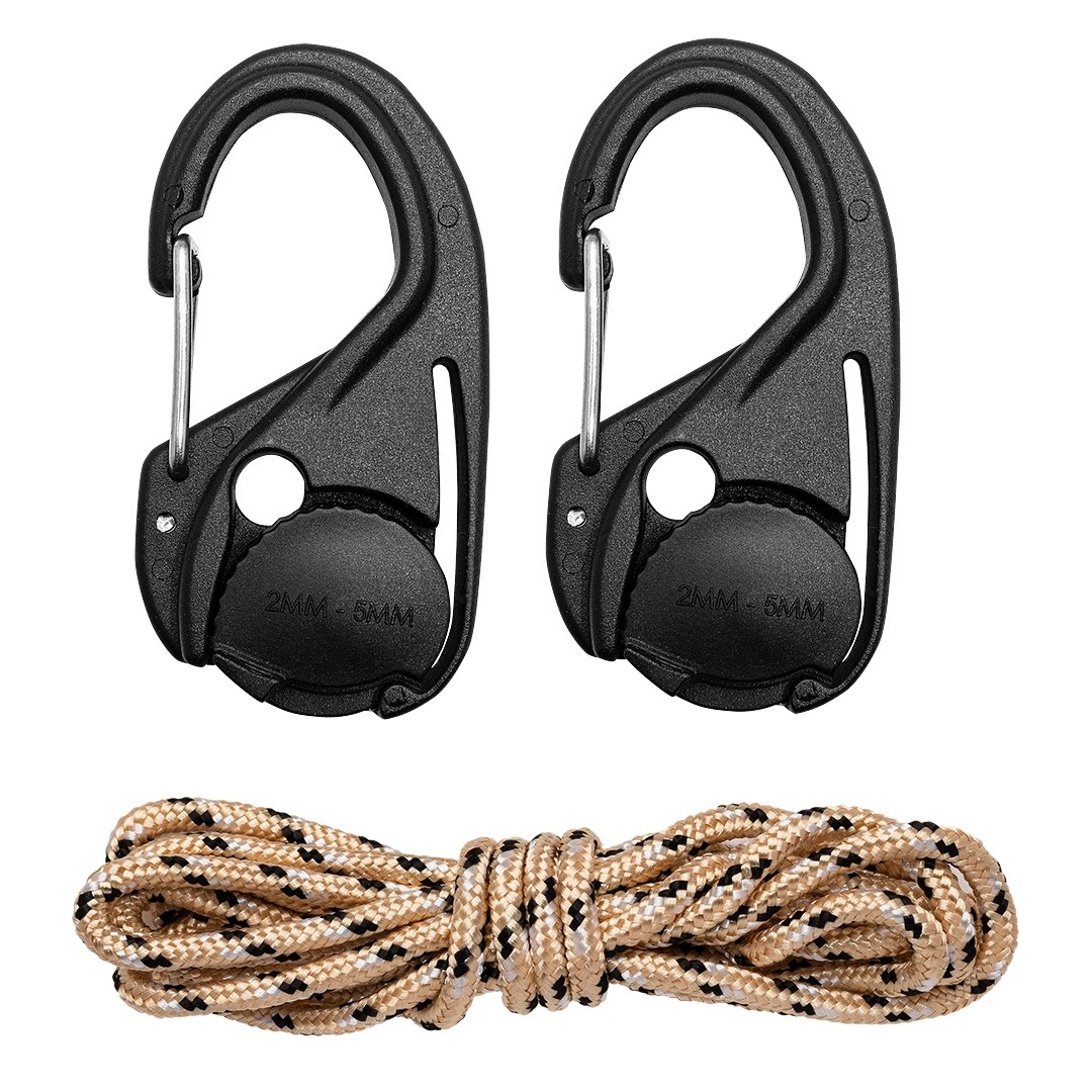 Zestaw zawiera – Napinacze i lina paracord 3,7 mm x 1,5 m