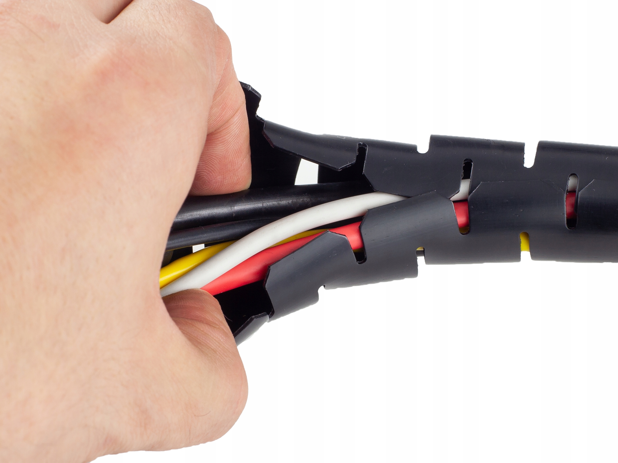 Elastyczny organizer biurkowy do kabli NEKU 25mm czarny 2m – Uporządkuj swoje przewody