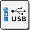 Wbudowane wejście USB zapewnia wygodne przeglądanie zdjęć, oglądanie filmów czy słuchanie muzyki. Po podłączeniu urządzenia pamięci masowej do telewizora pliki multimedialne są rozpoznawane i odtwarzane na ekranie za pomocą odpowiedniego programu.