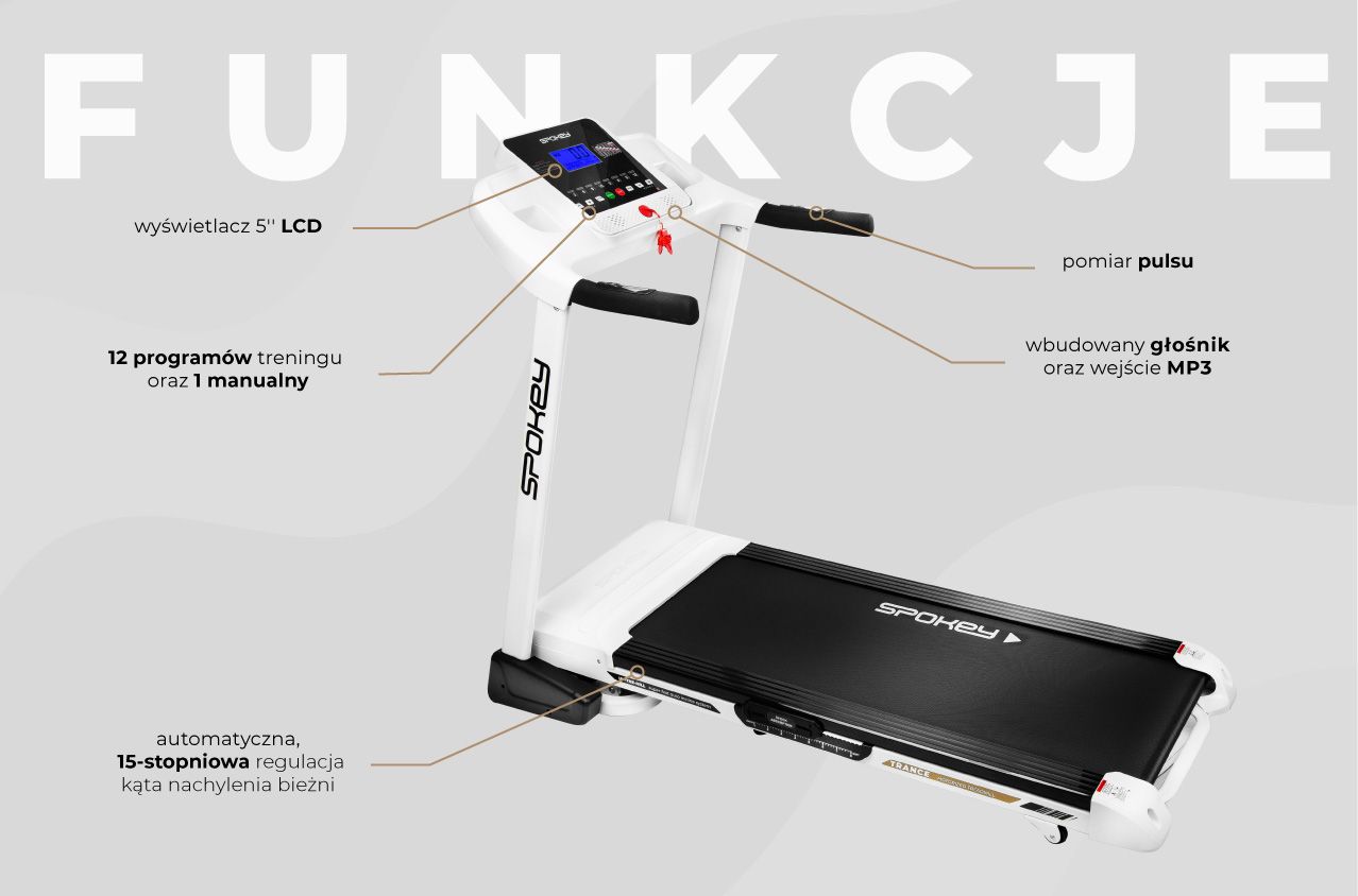 Беговая дорожка электрическая Spokey Trance: продажа, цена в Львове.  Беговые дорожки от 
