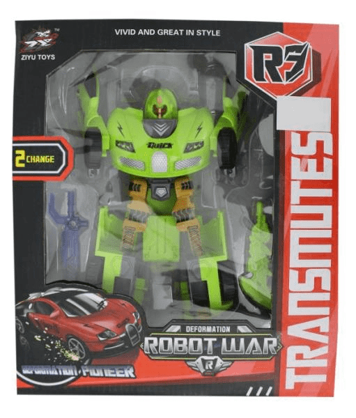 Nd17_Zb-115748 Transformer Auto Zielony Robot