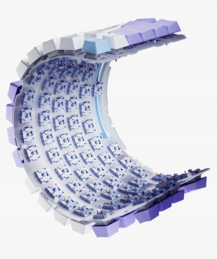 Klawiatura mechaniczna przewodowa Ajazz AK820 Sea Salt Switch White USB-C – Doskonałe połączenie stylu i wydajności