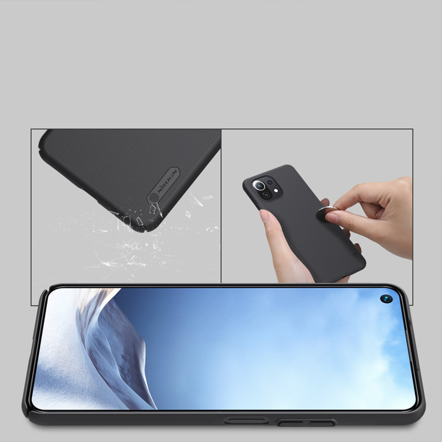 Etui Nillkin Frosted Shield dla Xiaomi Mi 11 Lite 4G/ 5G - Wytrzymałe, odporne, szykowne !