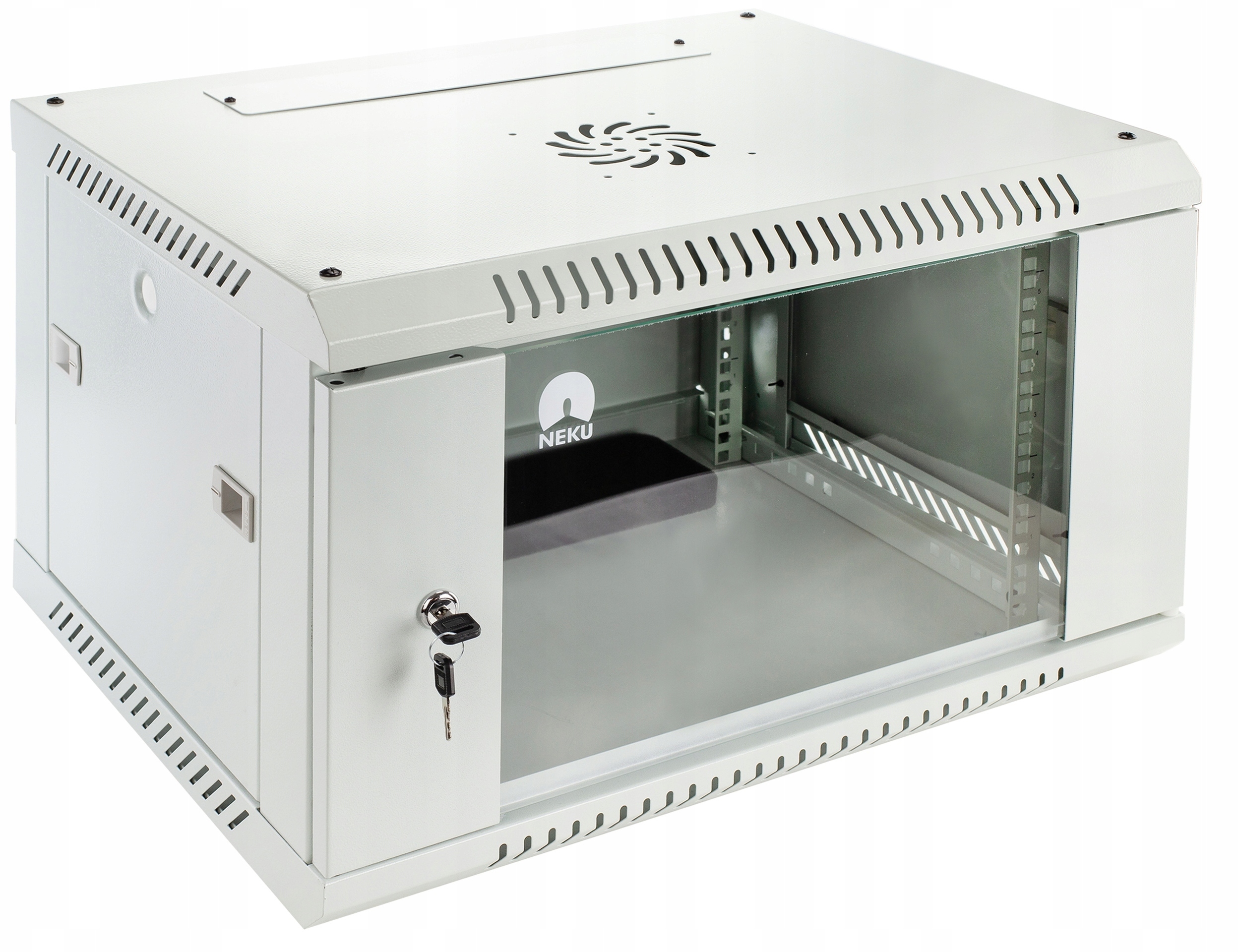 Szafa wisząca RACK 19 cali 6U 450mm szara NEKU TS BOX – Idealne rozwiązanie dla Twojego sprzętu