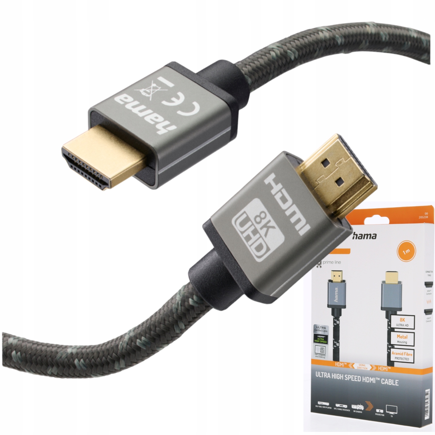 Kabel HDMI - HDMI 1m szary (002052380000) – Doskonała jakość obrazu