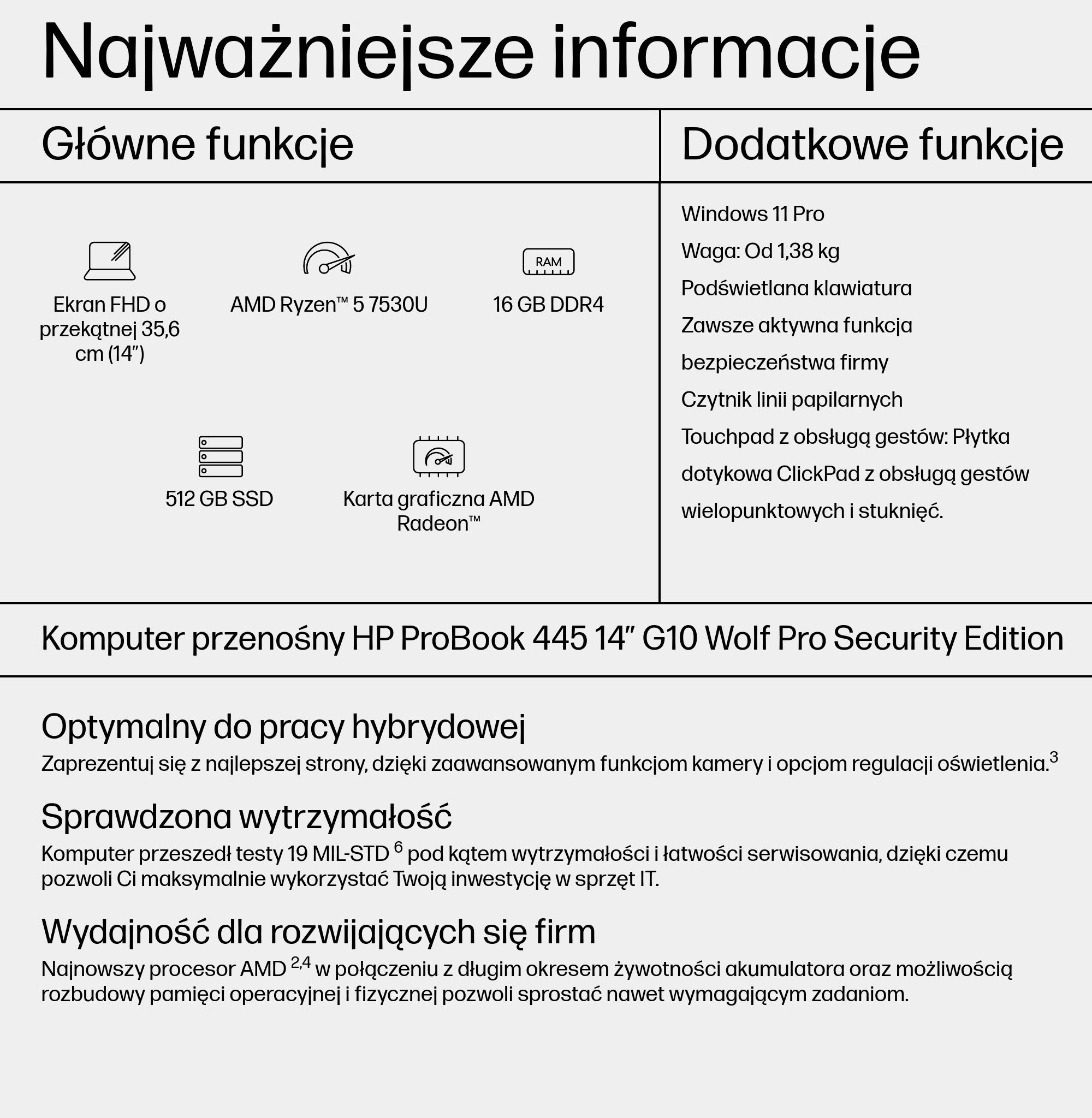 Wytrzymała konstrukcja przystosowana do intensywnej pracy
