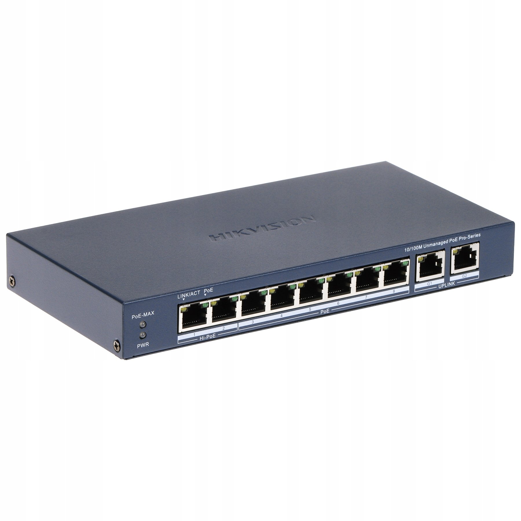 SWITCH POE DS-3E0310HP-E(C) 8-PORTOWY Hikvision – Wydajność i niezawodność w sieci