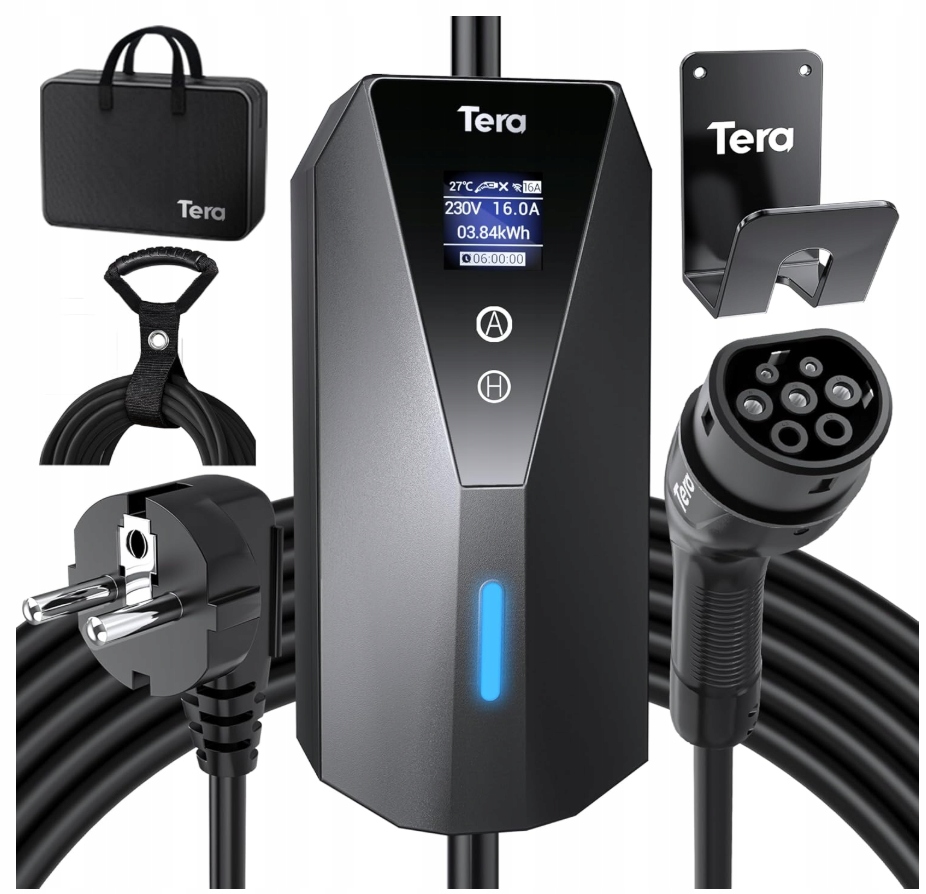 Tera EV Ładowarka samochodowa Typ 2 z kablem 7m – Wydajność i mobilność w jednym