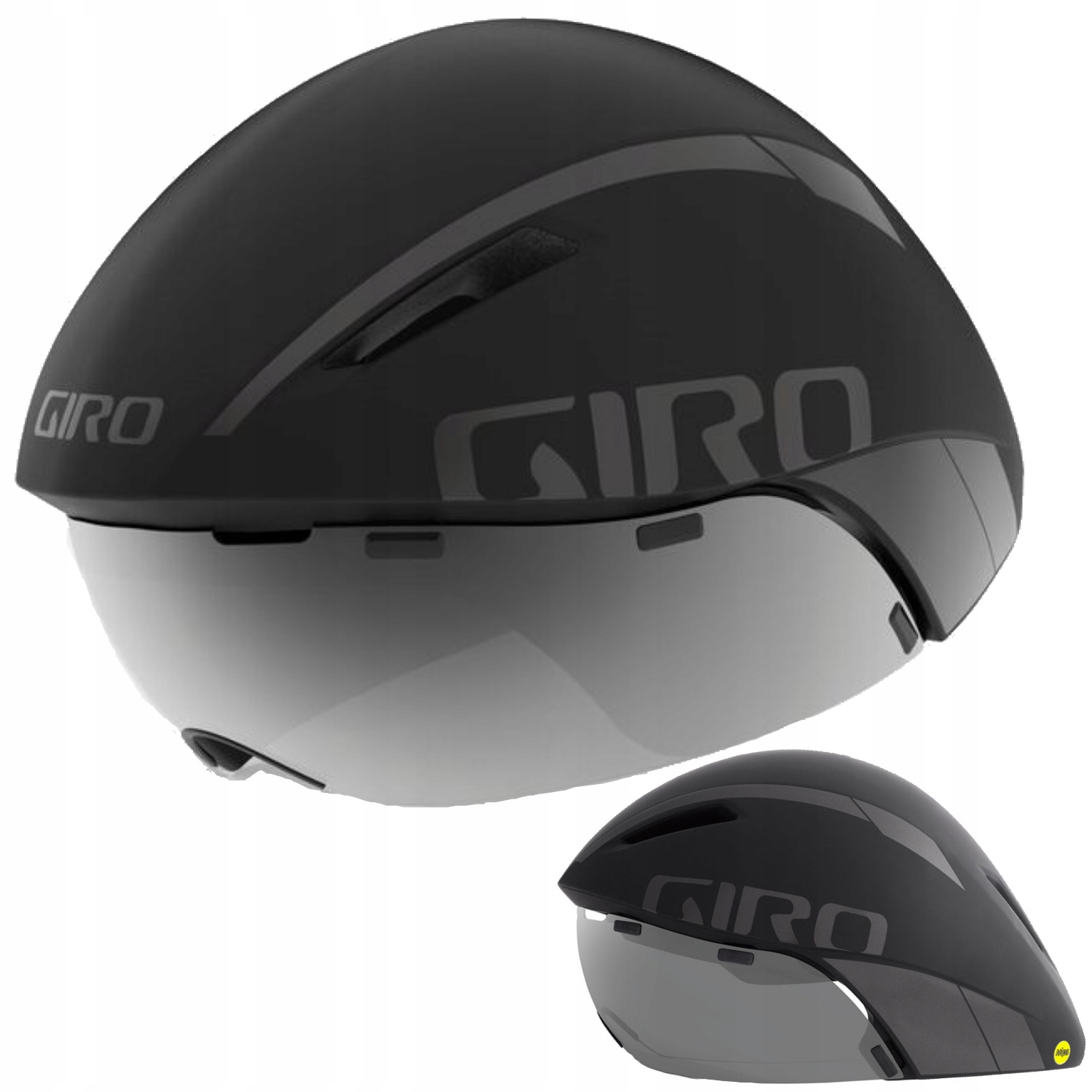 Kask czasowy GIRO AEROHEAD INTEGRATED MIPS matte black titanium roz. S (51-55 cm) – Doskonała aerodynamika i wentylacja