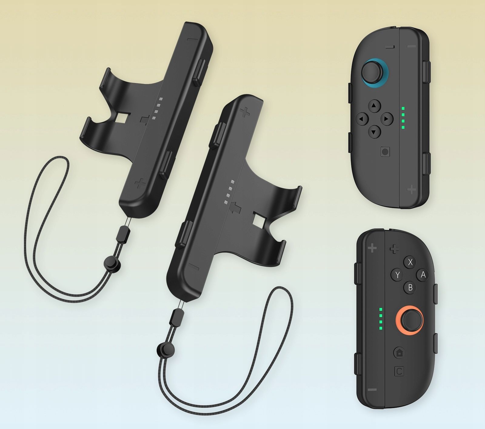 2x Uchwyt Grip Na Joycon Joy-Con Pionowy + Pasek Nintendo Switch 2 – Idealne akcesoria do gier