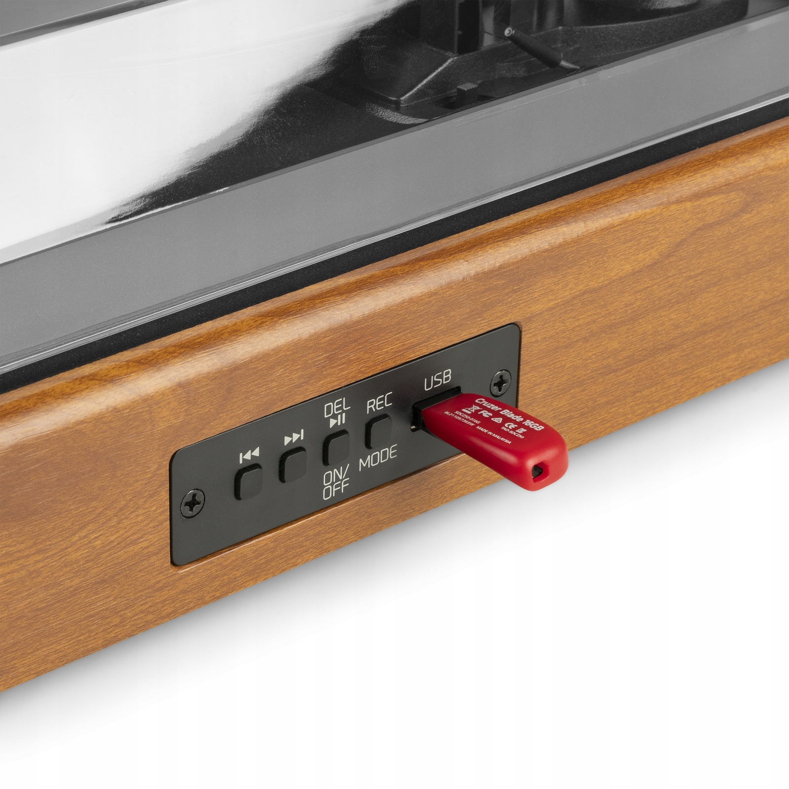 Gramofon z głośnikami RP335 Vintage brązowy Audizio – Muzyczne doświadczenie w stylu retro