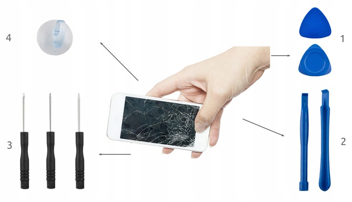 Zestaw narzędzi do naprawy telefonów - idealny dla majsterkowiczów