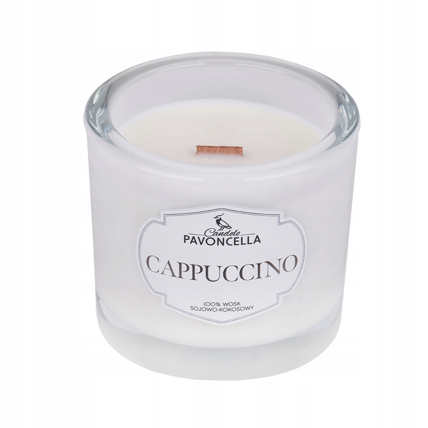 Świeczka sojowa Cappuccino* biała 170g – Aromatyczny relaks w Twoim domu