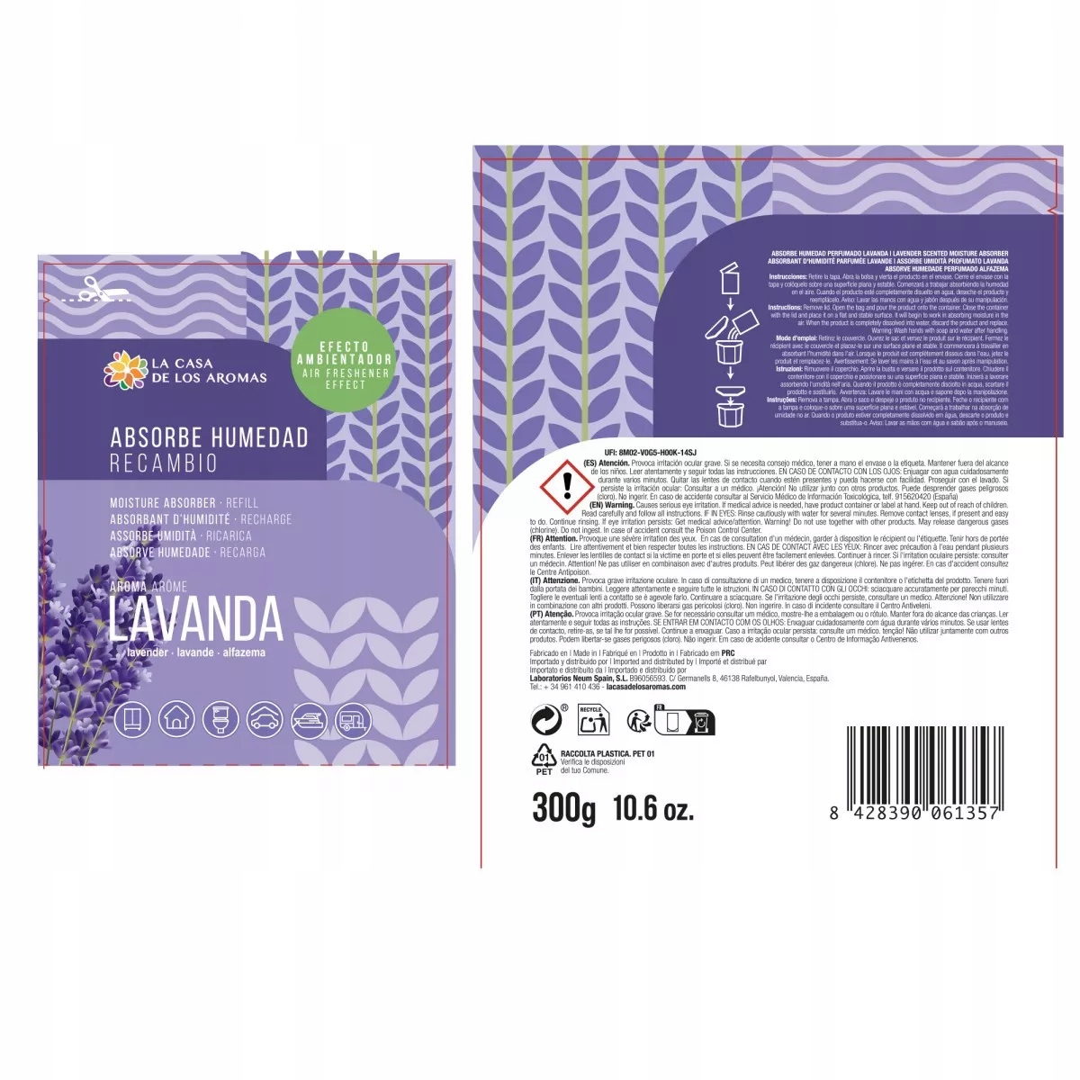 Pochłaniacz wilgoci Lawenda 300g La Casa de los Aromas – rozwiązanie na wilgoć
