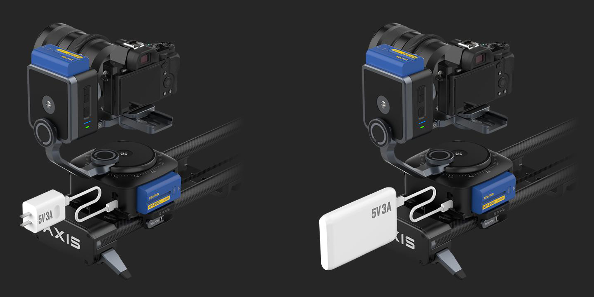 Slider Zeapon Axis 100 - Wygodny sposób zasilania