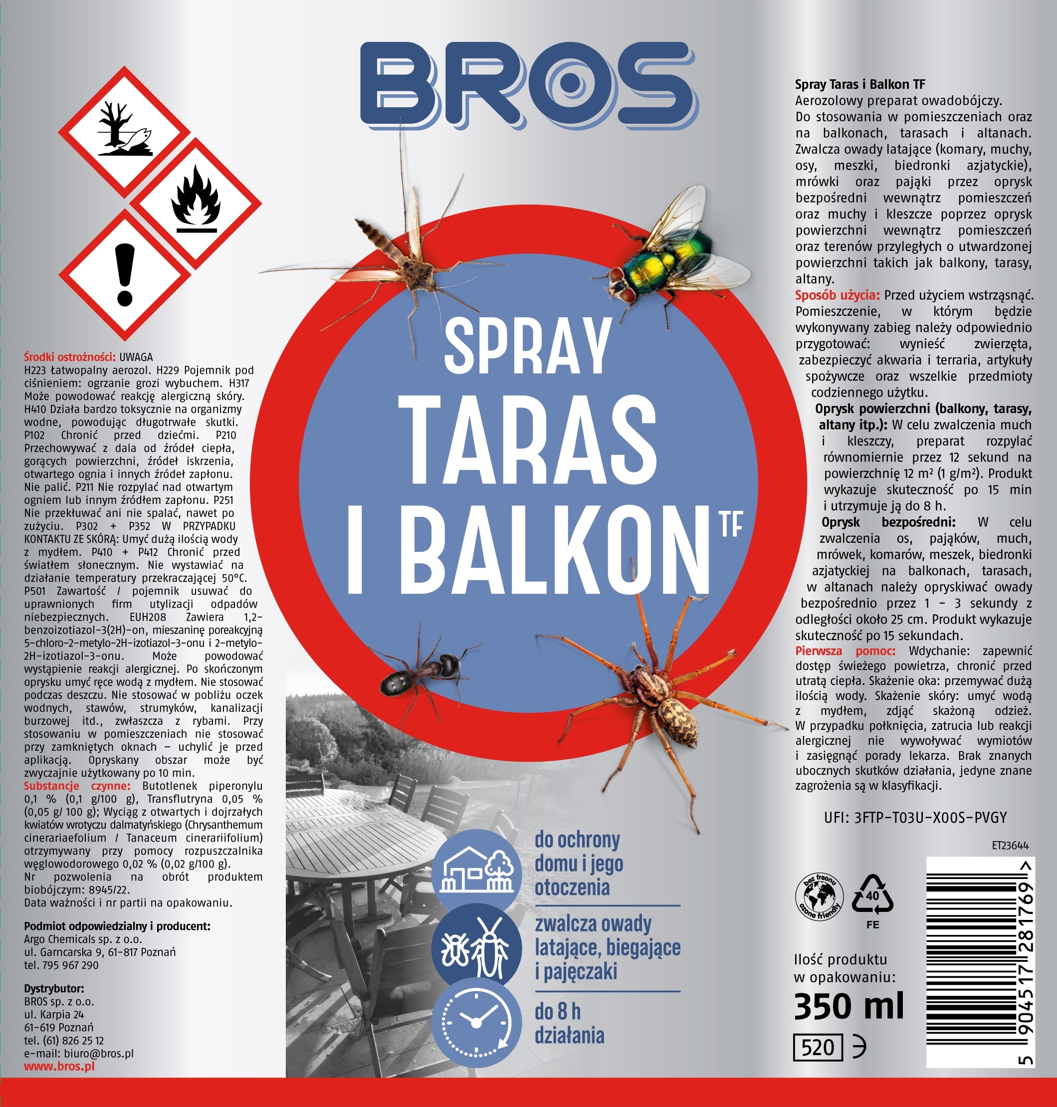 Sposób użycia – Oprysk powierzchni i bezpośredni