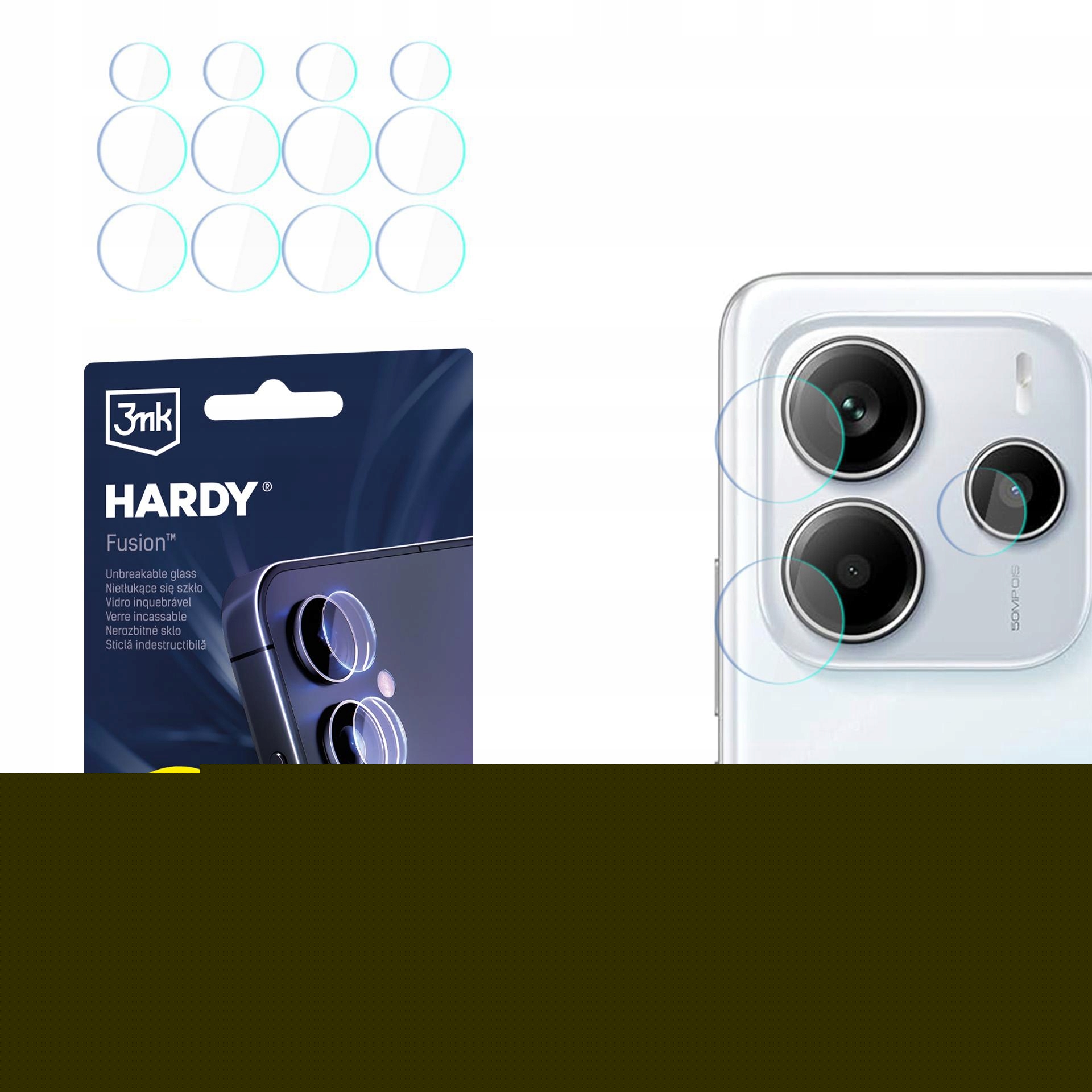 3mk HARDY Fusion Lens Protection™ dla Redmi Note 14 5G Global – Niezawodna ochrona obiektywu