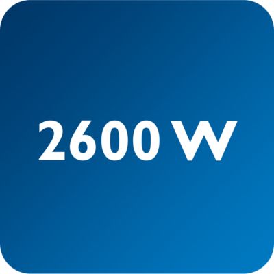 Moc 2600 W zapewnia szybkie nagrzewanie się i skuteczną pracę