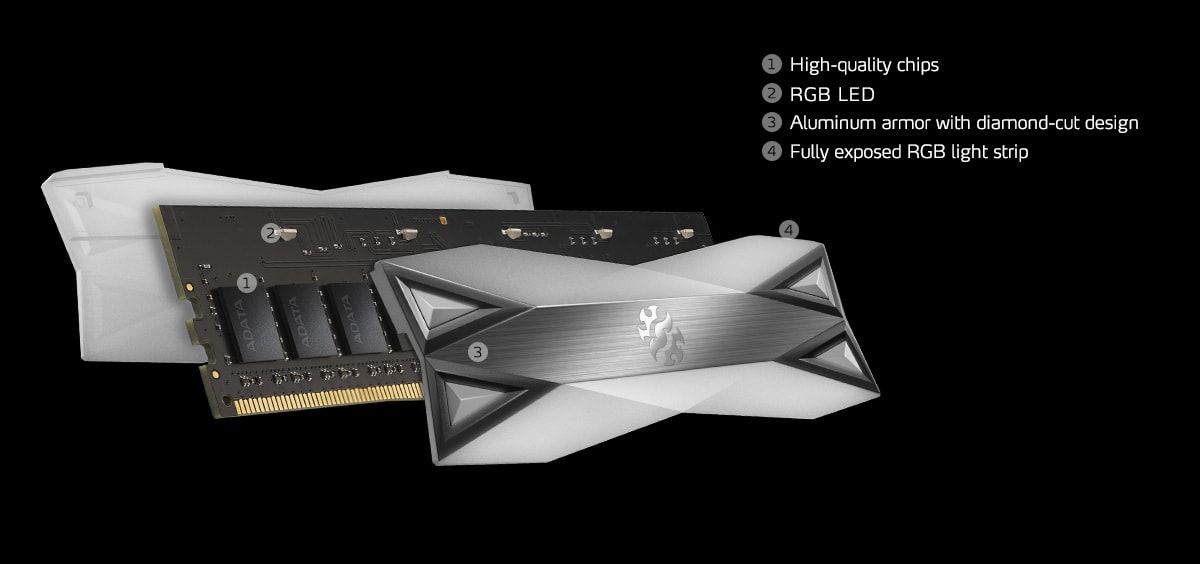 ADATA XPG Spectrix D60, DDR4, 16 GB, 3200MHz, CL16 (AX4U3200316G16