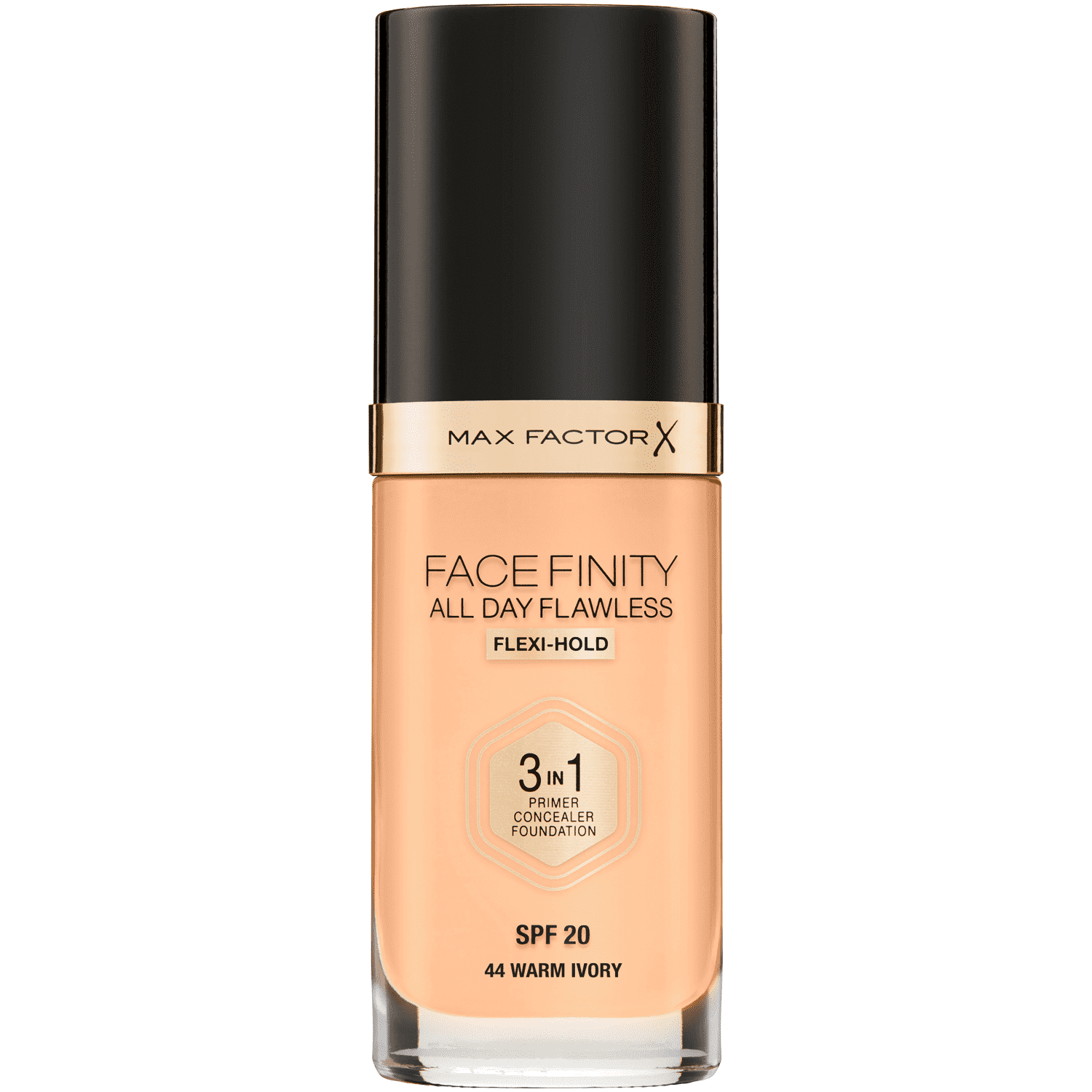 MAX FACTOR FACEFINITY 3w1 Podkład 44 Warm Ivory 30ml