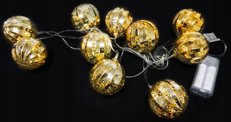 Lampki LED bombki Choinkowe na baterie E18A