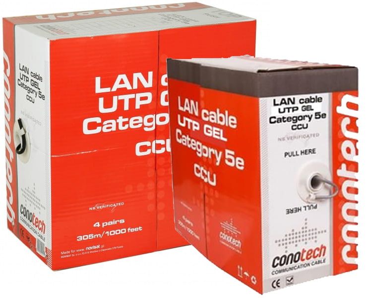 kabel sieciowy UTP kategoria 5E żel w opakowaniu producenta kabel sieciowy UTP kategoria 5E żel w opakowaniu producenta