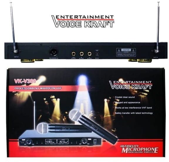 Voice Kraft VK-380 widok z tyłu oraz opakowanie
