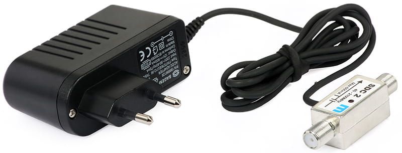Zasilacz antenowy TV ZS300 z separatorem SDC2 Zasilacz antenowy TV ZS300 z separatorem SDC2