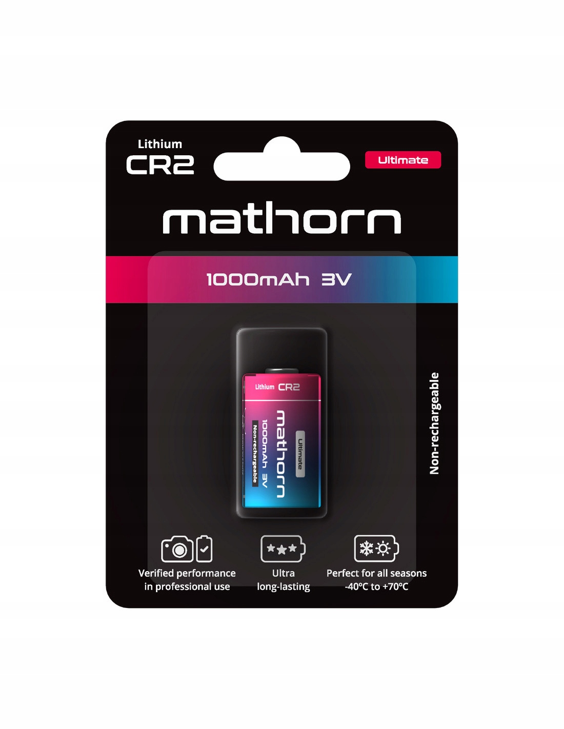 Bateria litowa Mathorn Ultimate CR2 1000mAh – Niezawodne źródło energii dla Twojego sprzętu fotograficznego