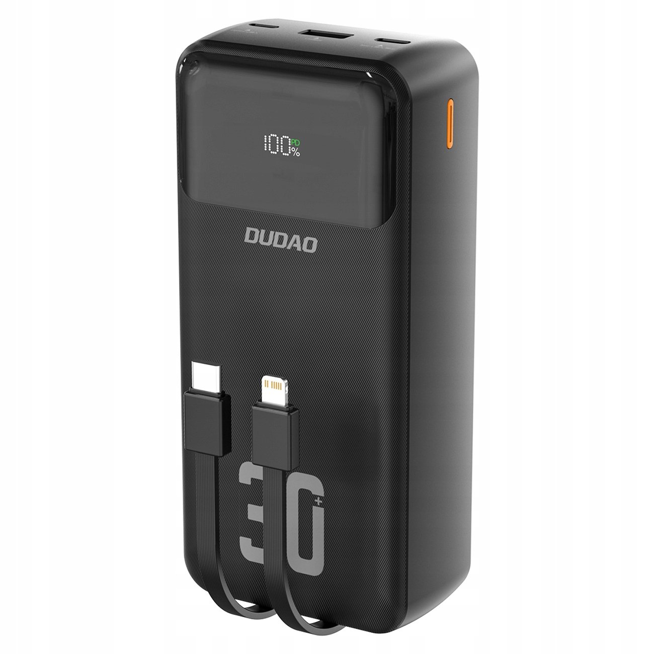 Dudao K15Max – Powerbank 30000mAh z wbudowanymi kablami