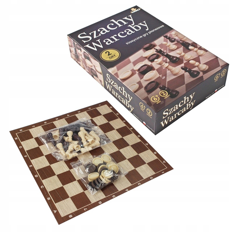 Zawartość zestawu: pionki i zasady gry