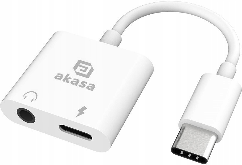 Adapter AKASA USB-C to 3.5mm Jack & PD 15W – Idealne rozwiązanie dla Twoich urządzeń