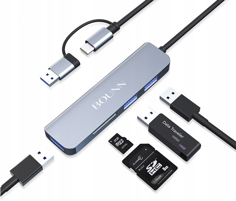 HUB USB Bounn Adapter 5w2 – Rozszerz swoje możliwości z wieloma portami