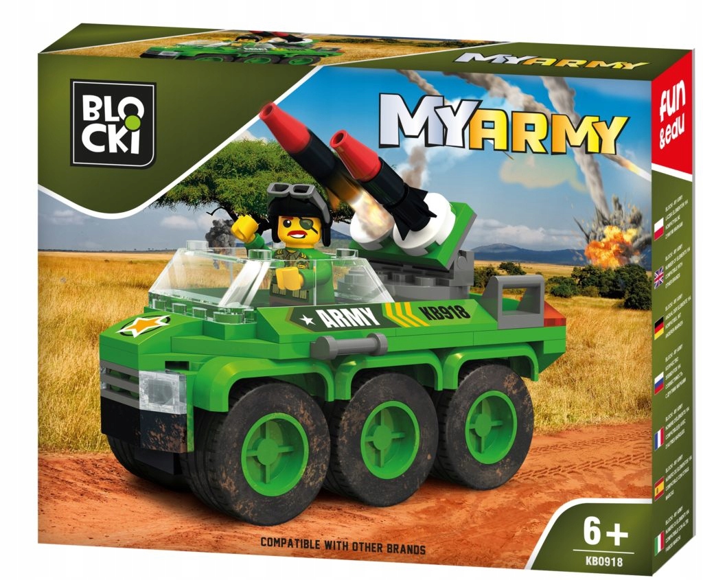 Klocki Blocki MyArmy Wóz z rakietami – Stwórz swoją armię z klocków!