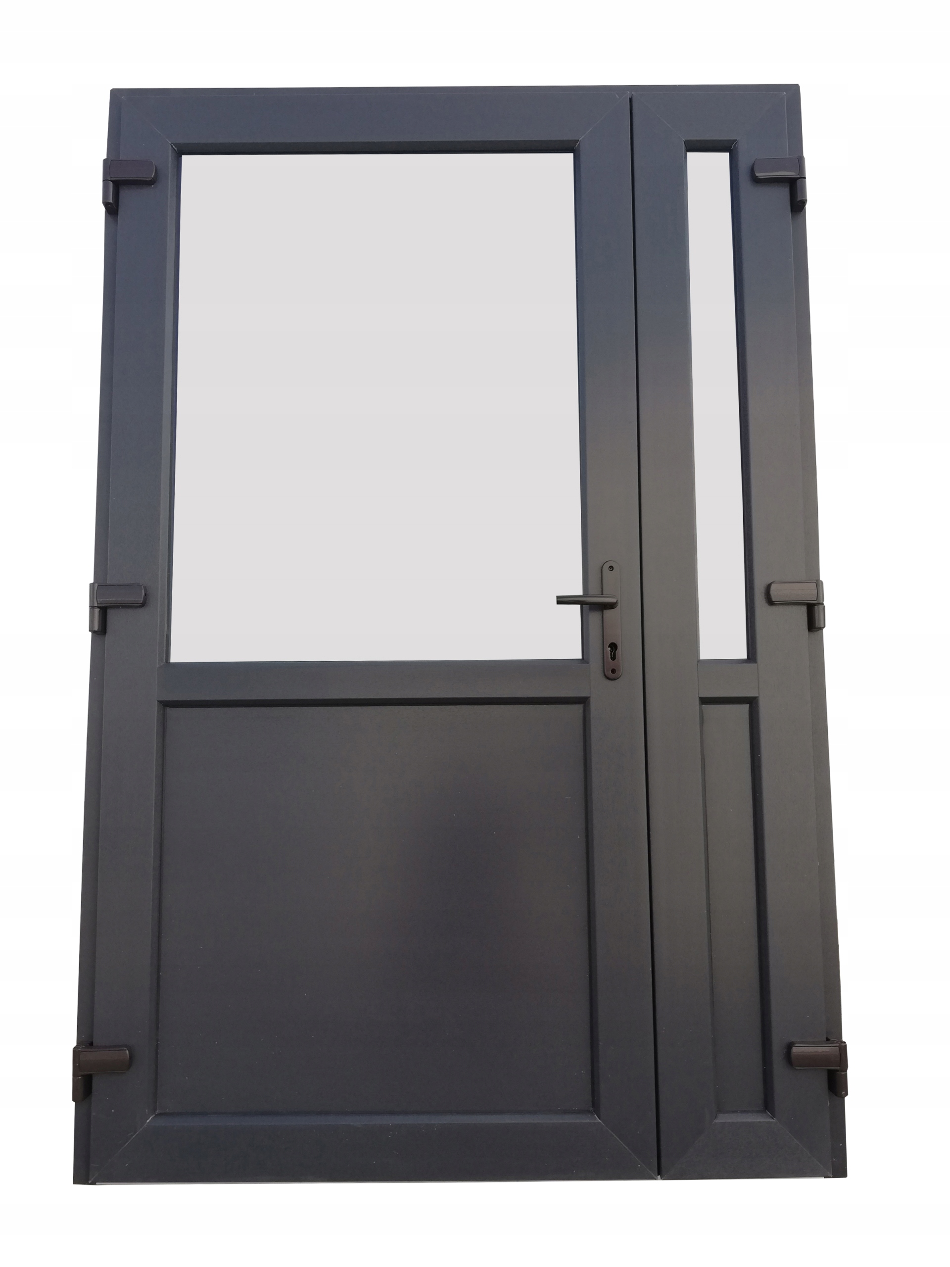 Drzwi zewnętrzne PCV antracyt 140x210 dwuskrzydłowe – Elegancja i funkcjonalność w Twoim domu