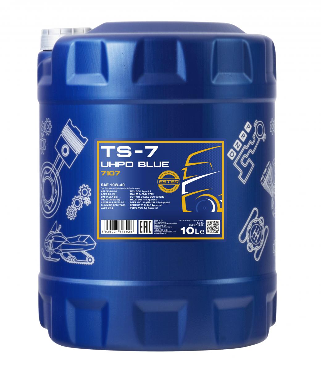 Olej silnikowy Mannol TS-7 UHPD Blue 10W-40 – Wydajność i ochrona silnika