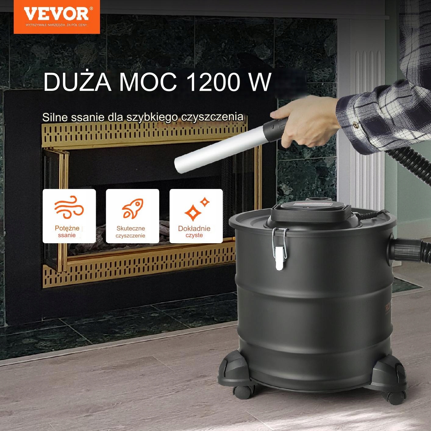 Moc 1200 W – Skuteczne usuwanie popiołu