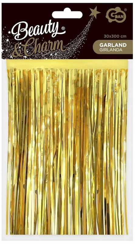 Girlanda dekoracyjna metaliczna złota 30x300cm – Idealna dekoracja na każdą okazję