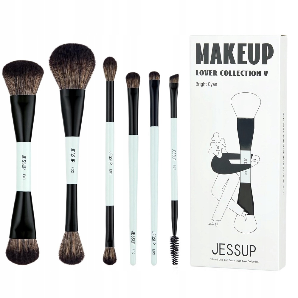 Duo-End Brush zestaw pędzli do makijażu T501 6szt. – Idealne narzędzie dla perfekcyjnego makijażu