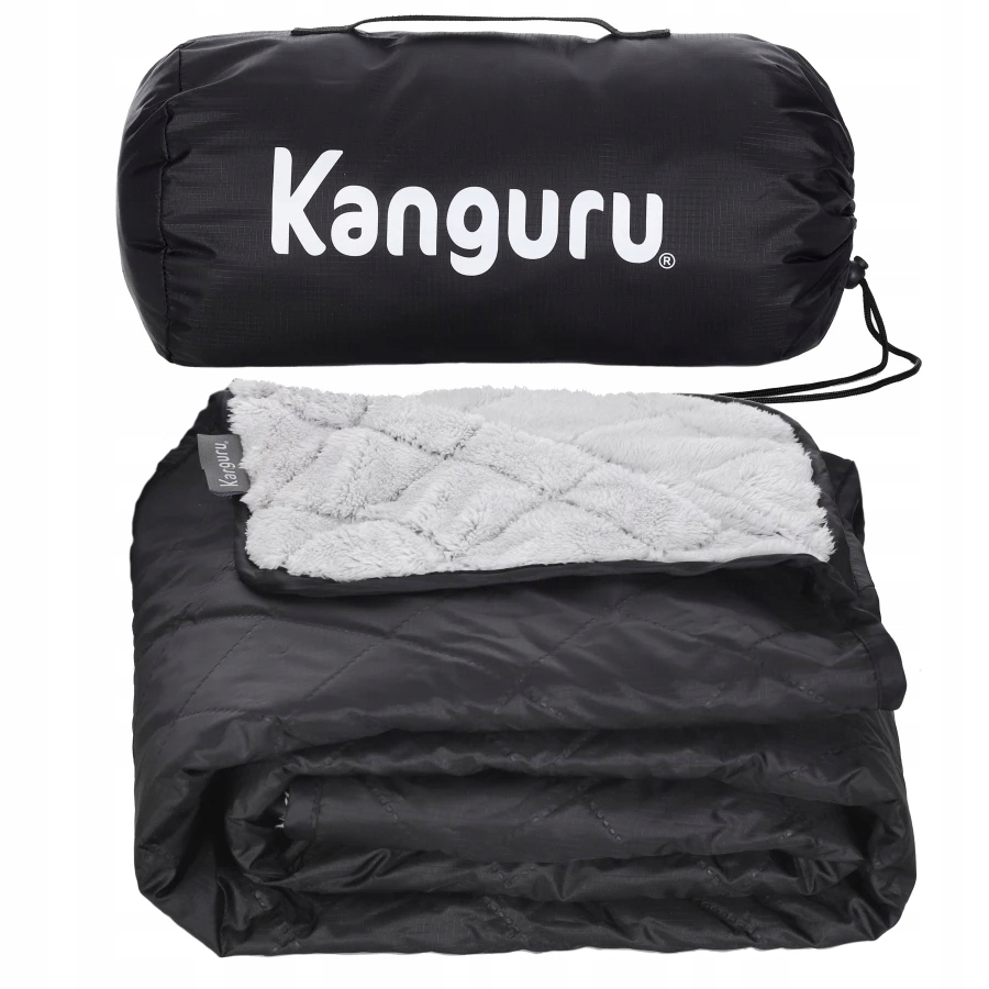 Koc Piknikowy KANGURU Picnic Fluffi 140 x 170 cm – Komfort i Luksus na Świeżym Powietrzu