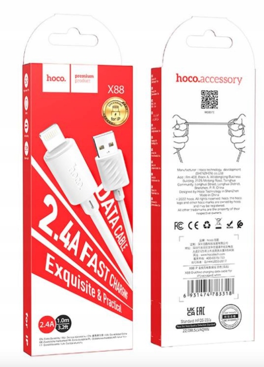 Szybkie ładowanie z natężeniem 2,4A