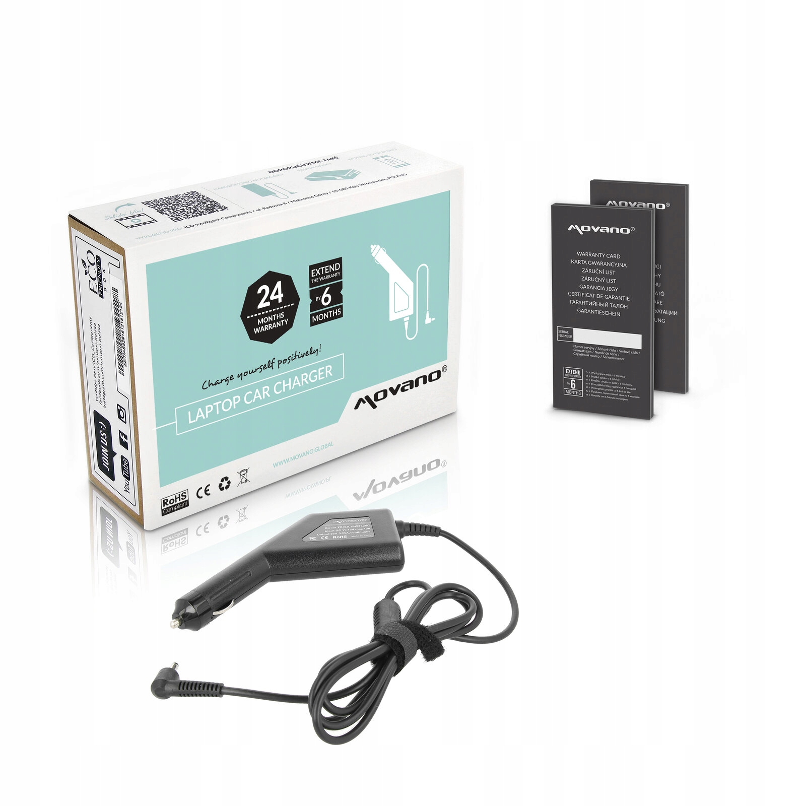 Zasilacz samochodowy Movano 20V 3.25A (4.0x1.7) – Idealne rozwiązanie dla Twojego laptopa