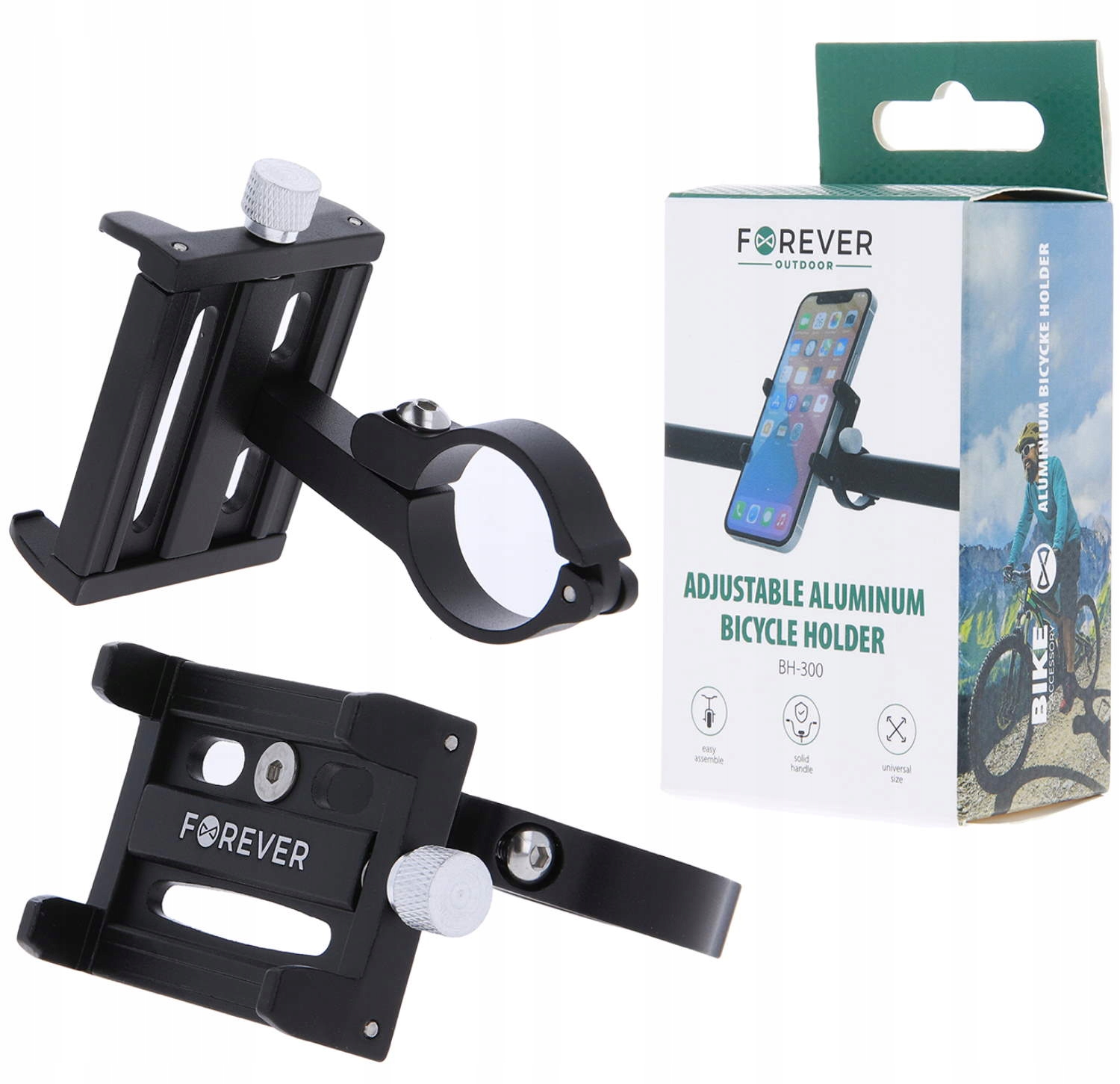 Regulowany uchwyt rowerowy aluminiowy BH-300 Forever Outdoor – Twoje idealne akcesorium na rower