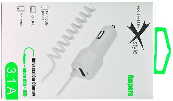 Gniazdo USB oraz kabel micro USB 3,1 A