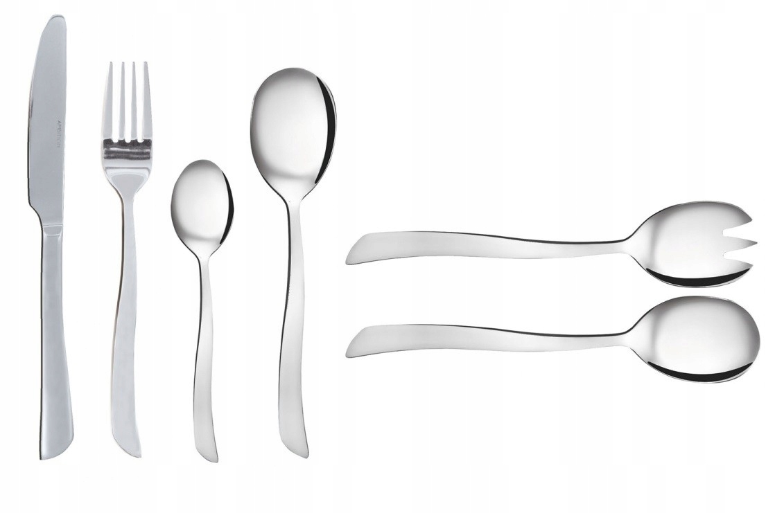 Zestaw sztućców nierdzewnych 50 szt. dla 12 osób – Ambition Wave